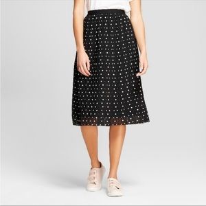 A New Day Black and White Polka Dot Skirt